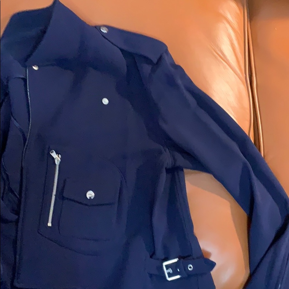 Ralph Lauren navy black label sz 10 crepe motto - Picture 5 of 7